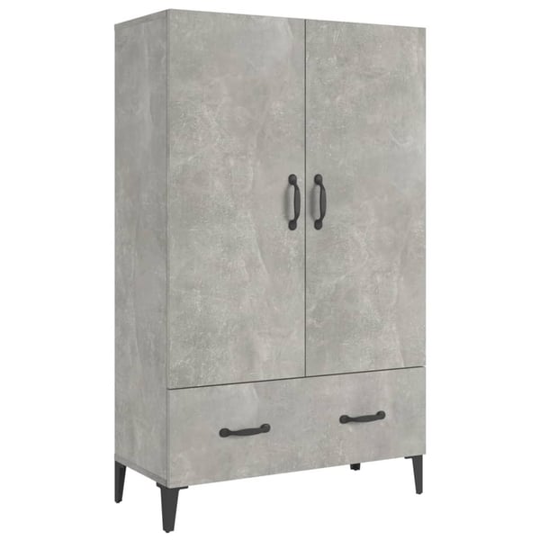 vidaXL skab 70x31x115 cm konstrueret træ betongrå