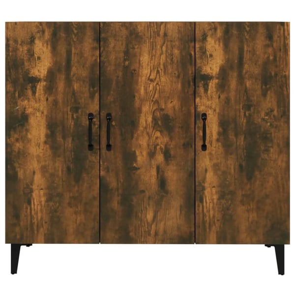 vidaXL Skjenk røkt eik 90x34x80 cm konstruert tre