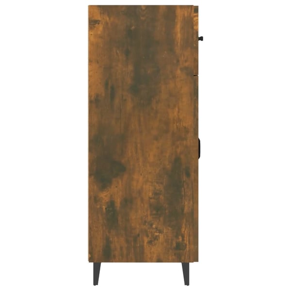 vidaXL Skjenk røkt eik 69,5x34x90 cm konstruert tre