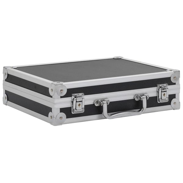 vidaXL våbenkasse aluminium ABS sort