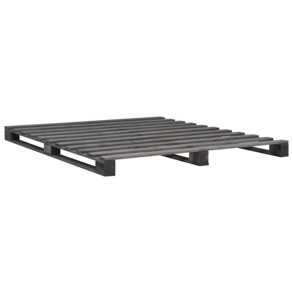 vidaXL palleseng massivt fyrretræ 160 x 200 cm grå