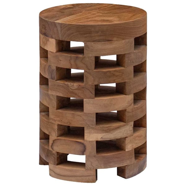 vidaXL sengebord 30x30x45 cm massivt teaktræ