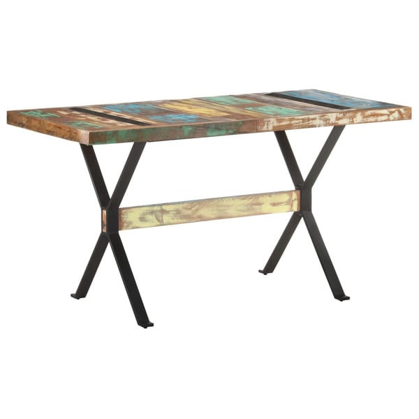 vidaXL Spisebord 140x70x76 cm gjenvunnet heltre