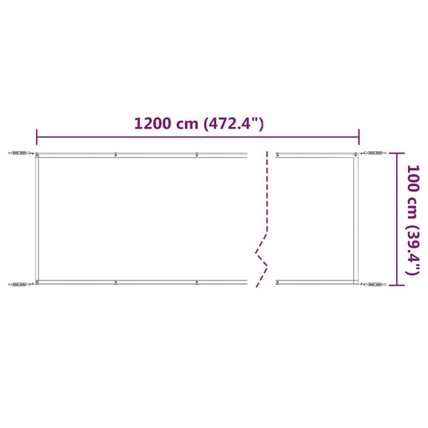 vidaXL Pystymarkiisi sininen 100x1200 cm Oxford kangas
