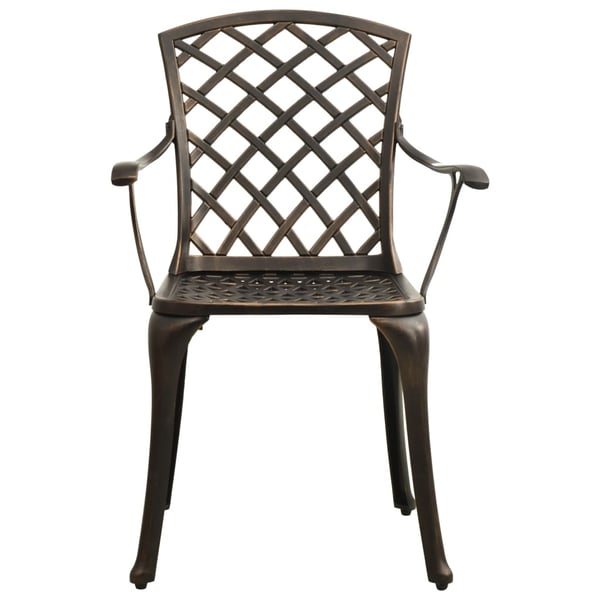 vidaXL Hagestoler 2 stk støpt aluminium bronse