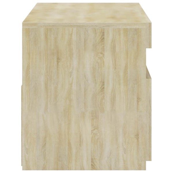vidaXL TV-benk med LED-lys sonoma eik 75x35x40 cm