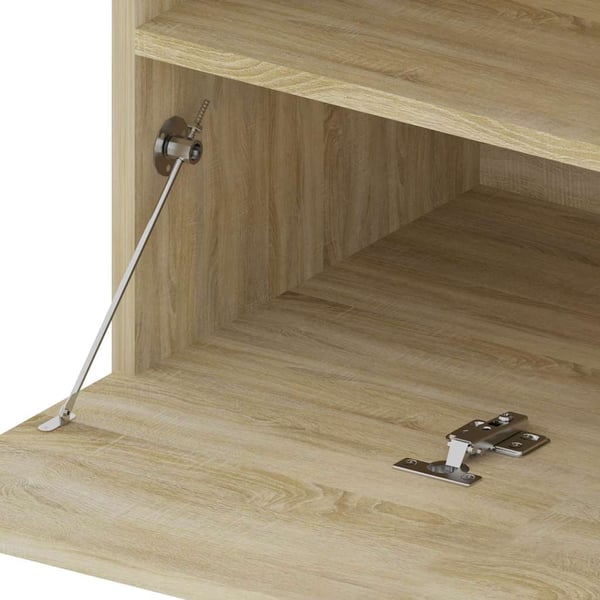 vidaXL TV-benk med LED-lys sonoma eik 75x35x40 cm
