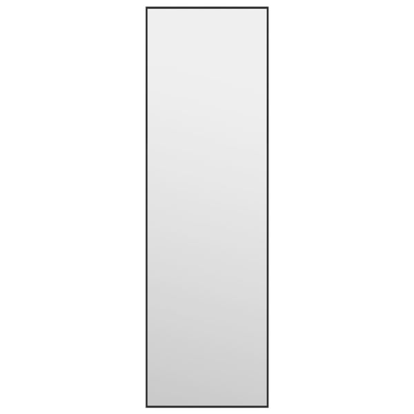 vidaXL dørspejl 30x100 cm glas og aluminium sort