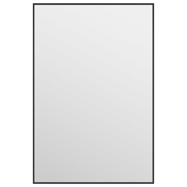 vidaXL dørspejl 40x60 cm glas og aluminium sort