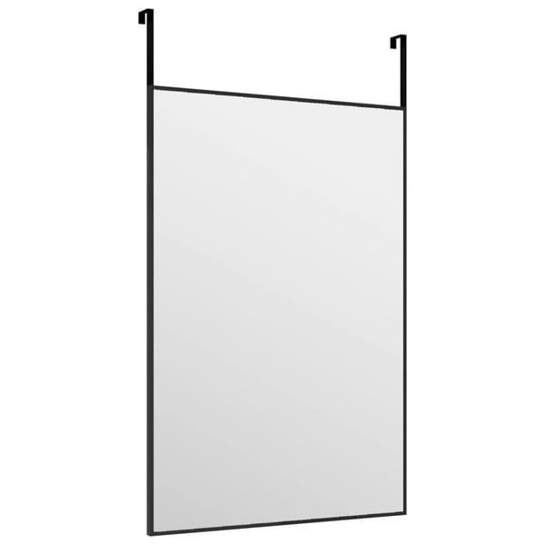 vidaXL dørspejl 40x60 cm glas og aluminium sort