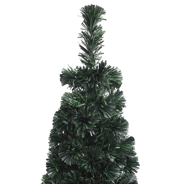 vidaXL kunstigt smalt juletræ med juletræsfod 150 cm fiberoptisk