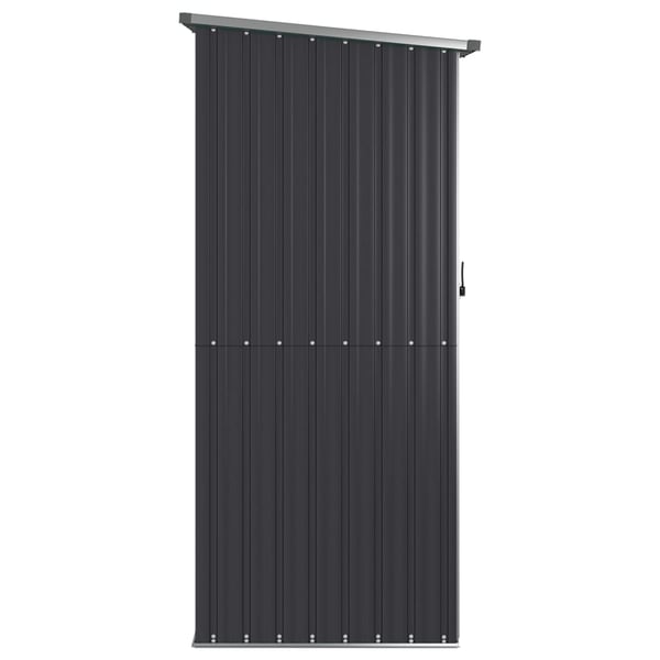 vidaXL haveskur 118,5x97x209,5 cm galvaniseret stål antracitgrå