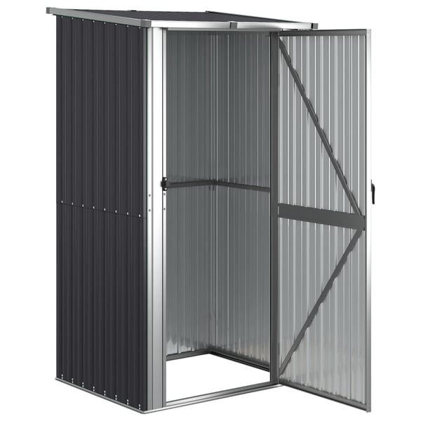 vidaXL haveskur 118,5x97x209,5 cm galvaniseret stål antracitgrå