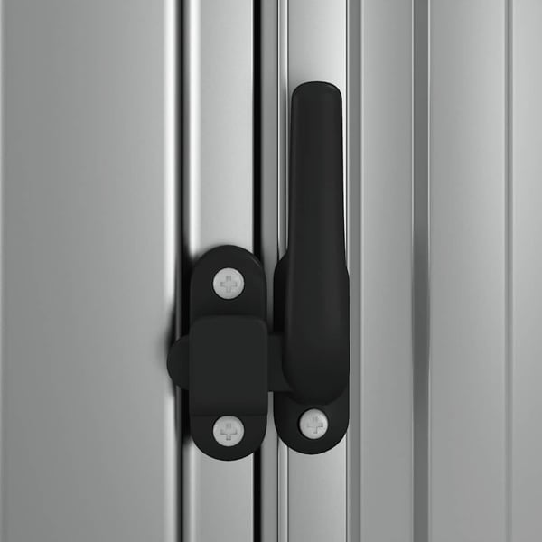 vidaXL haveskur 118,5x97x209,5 galvaniseret stål grå