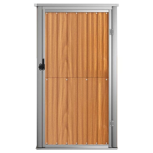 vidaXL redskabsskur til haven 88x89x161 cm galvaniseret stål brun