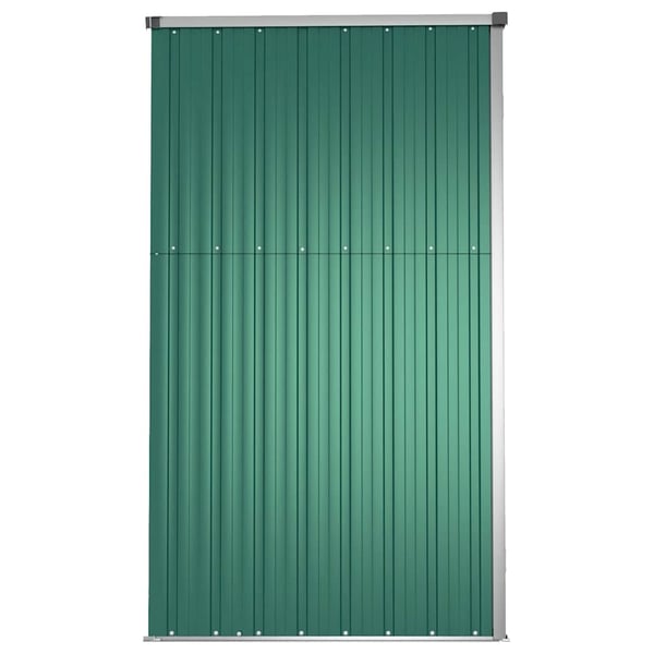 vidaXL redskabsskur til haven 225x89x161 cm galvaniseret stål grøn