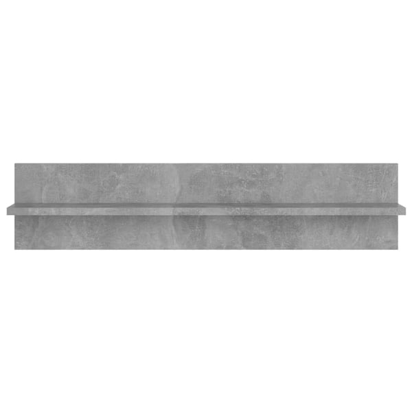 vidaXL Vegghyller 2 stk betonggrå 80x11,5x18 cm konstruert tre