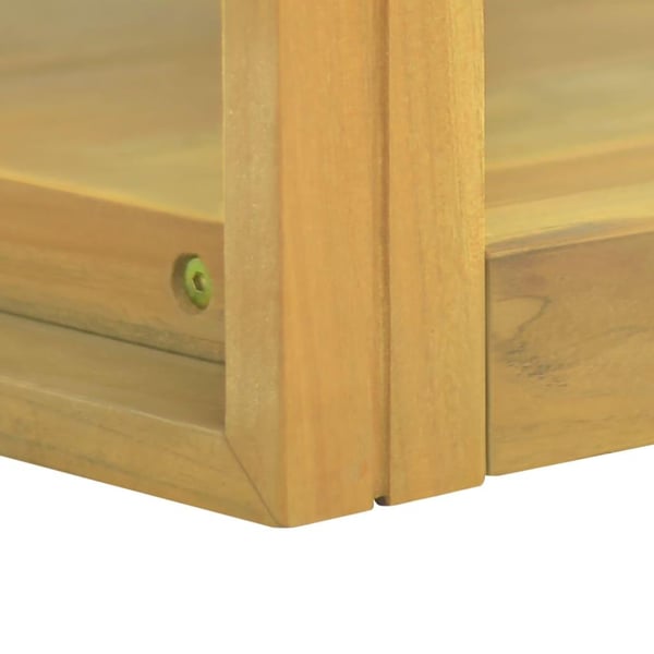 vidaXL Veggmontert baderomsskap 60x45x35 cm heltre teak