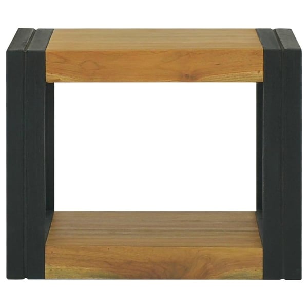 vidaXL Veggmontert baderomsskap 45x45x35 cm heltre teak