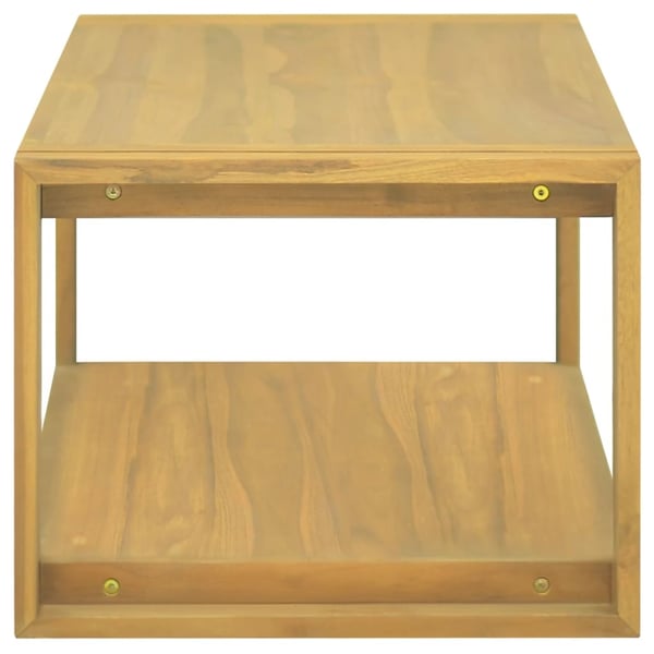 vidaXL Veggmontert baderomsskap 90x45x35 cm heltre teak