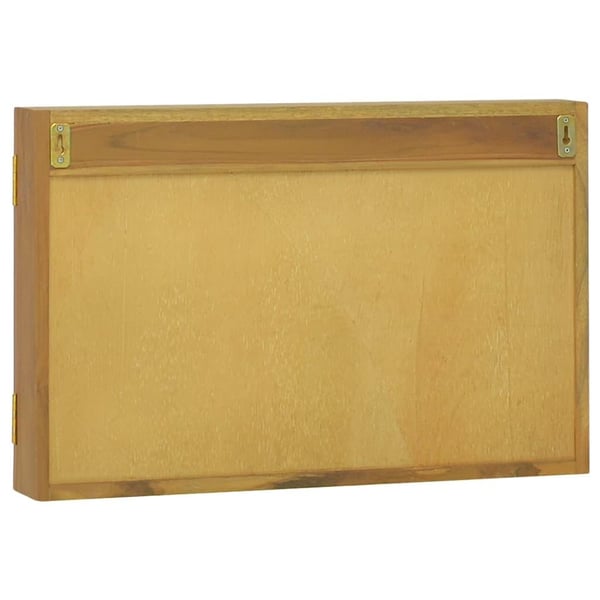 vidaXL spejlskab 60x10x40 cm massivt teaktræ