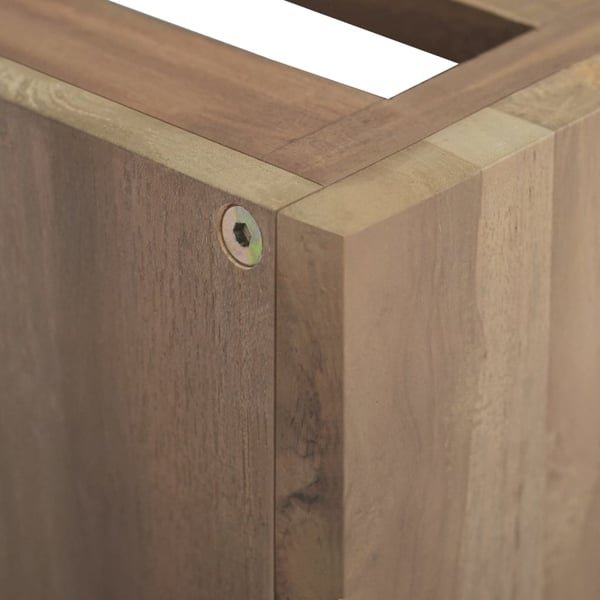 vidaXL væghængt badeværelsesskab 46x25,5x40 cm massivt teaktræ