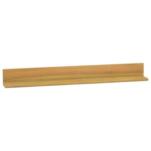 vidaXL væghylder 2 stk. 90x10x10 cm massivt teaktræ