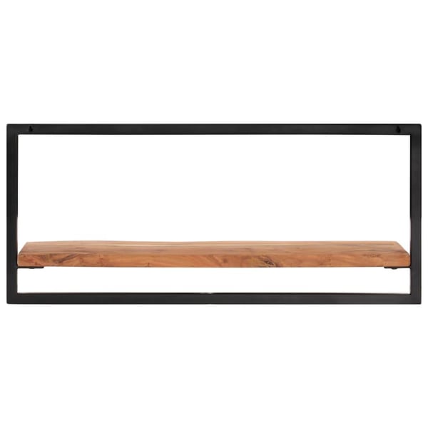 vidaXL væghylder 2 stk. 80x25x35 cm massivt akacietræ og stål