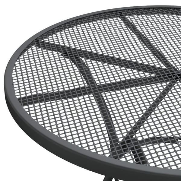 vidaXL Hagebord Ø80x72 cm strekkmetall netting antrasitt