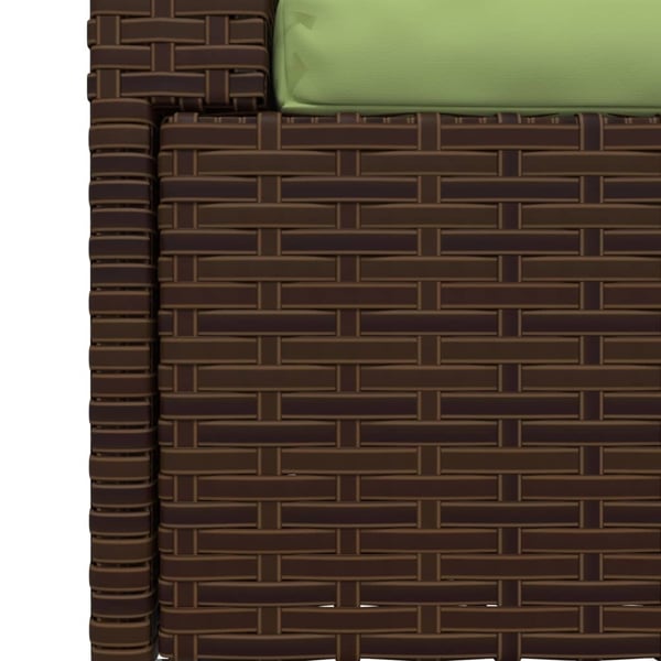 vidaXL 2-personers sofa med hynder polyrattan brun