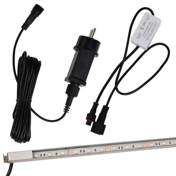 vidaXL Vannfall med RGB LED rustfritt stål 108 cm
