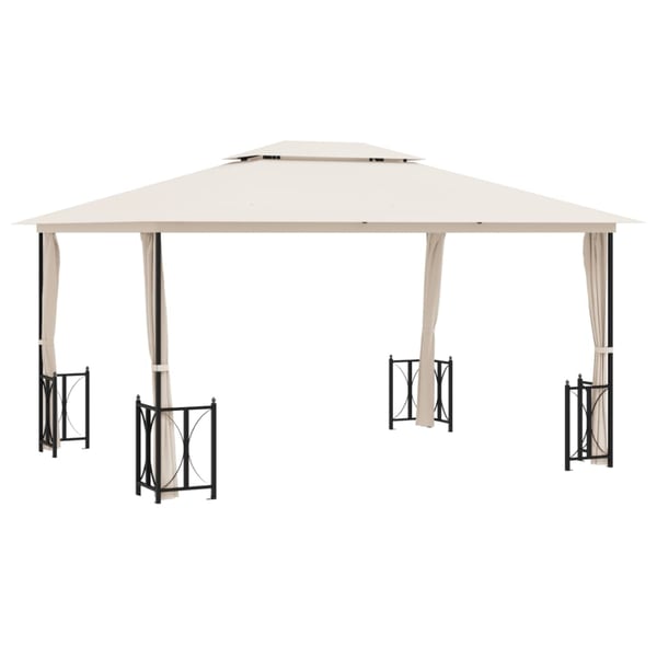 vidaXL Markise Hvit 3,5 x 2,5 m Metall