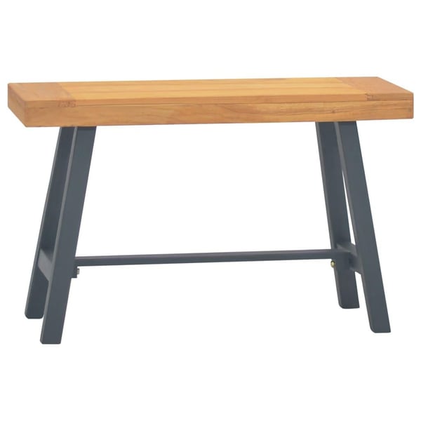 vidaXL bænk 80 cm massivt teaktræ