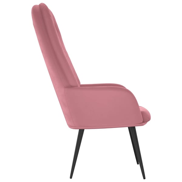 vidaXL lænestol fløjl pink