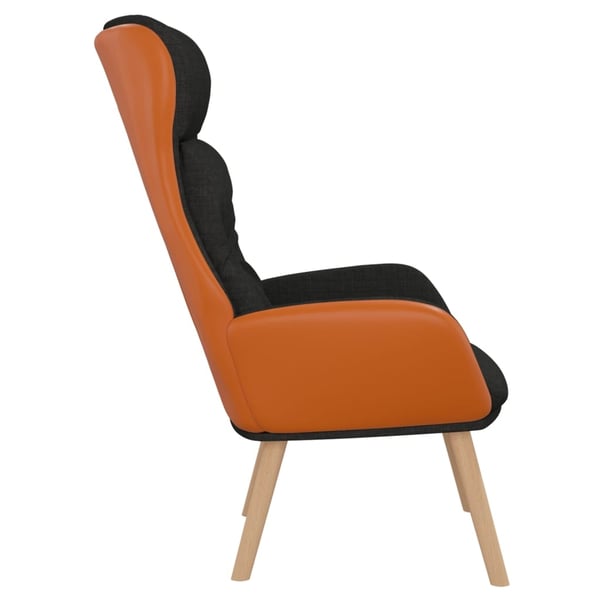 vidaXL lænestol stof og PVC sort