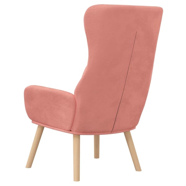 vidaXL Vilstol rosa sammet