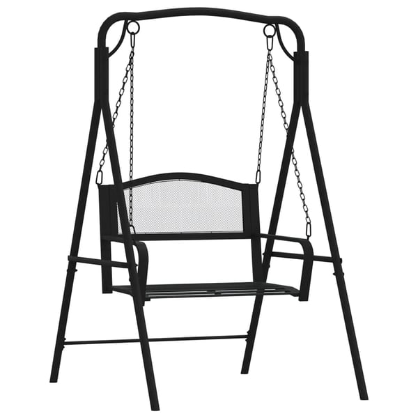 vidaXL Hengebenk 124 cm svart stål