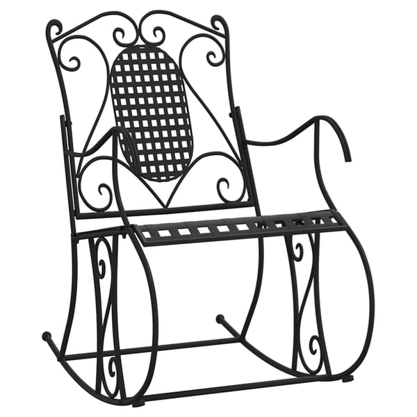 vidaXL Keinupenkki 84 cm musta teräs