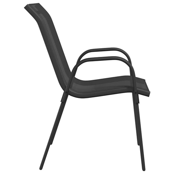 vidaXL stabelbare havestole 2 stk. textilene sort
