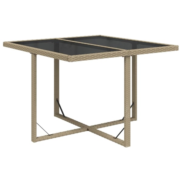 vidaXL spisebordssæt til haven 9 dele med hynder polyrattan beige