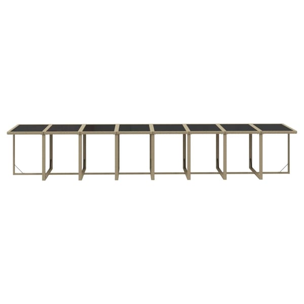 vidaXL spisebordssæt til haven 21 dele med hynder polyrattan beige
