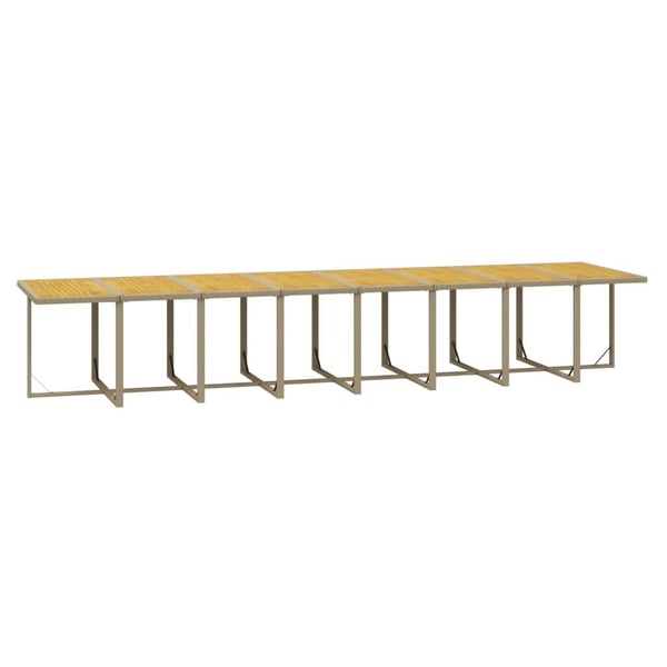 vidaXL spisebordssæt til haven 21 dele med hynder polyrattan beige