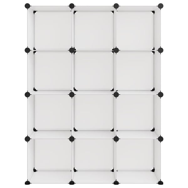 vidaXL kubeformede opbevaringskasser 12 stk. PP transparent