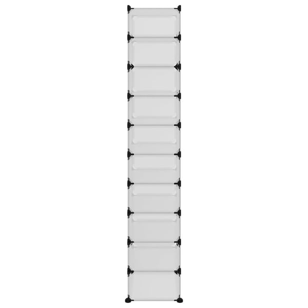 vidaXL skoreol 44x32x174 cm PP transparent