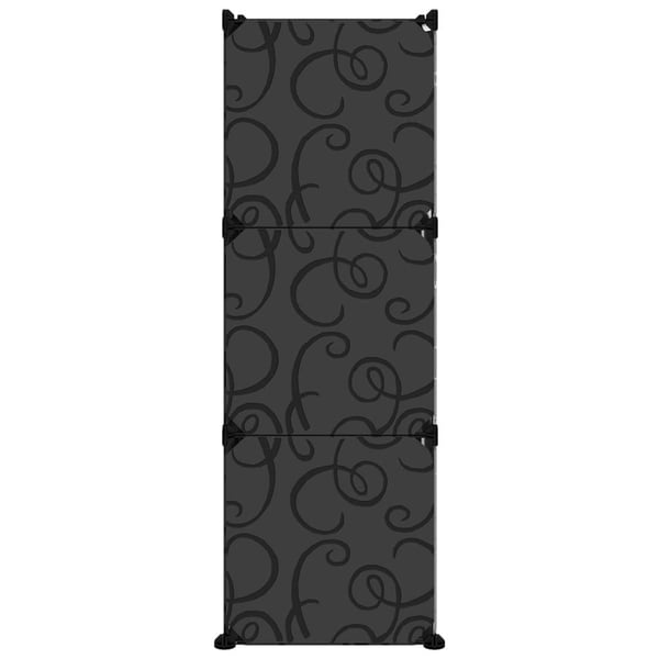 vidaXL Kenkäteline musta 84,5x31x93,5 cm PP