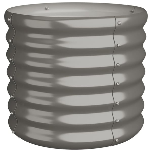 vidaXL Plantekasse galvanisert stål 40x40x36 cm grå
