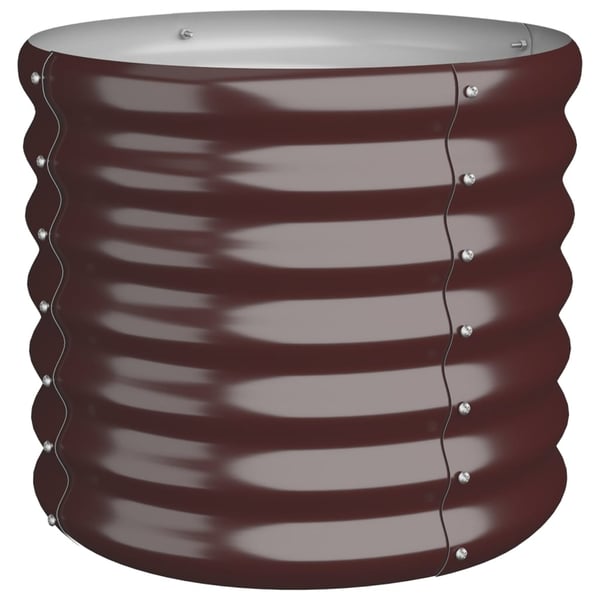 vidaXL Plantekasse galvanisert stål 40x40x36 cm brun