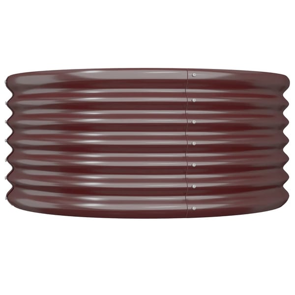 vidaXL Plantekasse galvanisert stål 80x80x36 cm brun