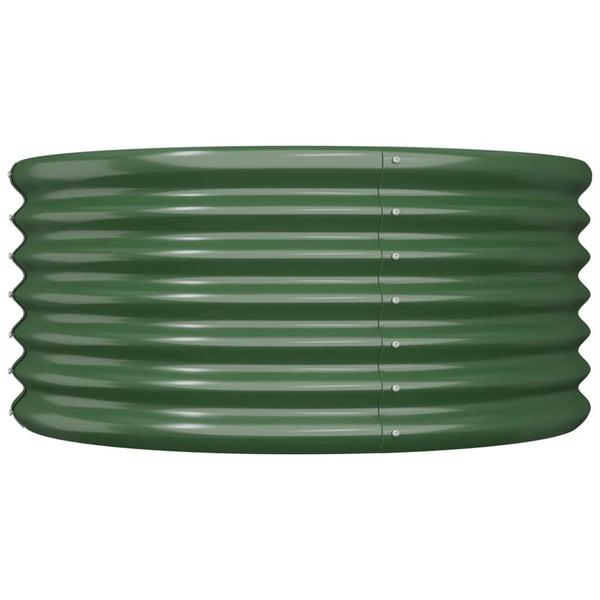 vidaXL Plantekasse galvanisert stål 80x80x36 cm grønn