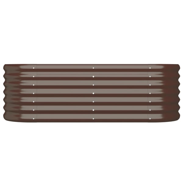 vidaXL Høybed galvanisert stål 114x40x36 cm brun